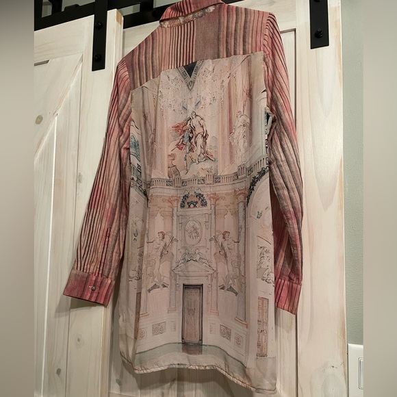 Arrata Silent Journey M button down Embellished with beads & brass buttons New - Picture 9 of 15